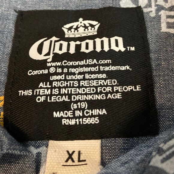 Corona Extra Men’s Cotton Shirt Size XL - Picture 5 of 7
